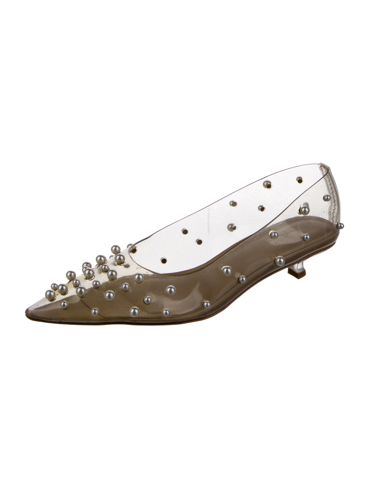 Cult Gaia Faux Pearl Accents PVC Flats
